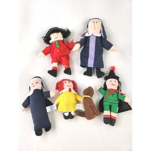 Vintage Madeline Plush Dolls Pepito Miss Clavel Doll House Pretend Play 90s Eden